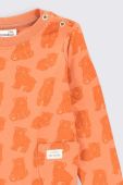 Бавовняний лонгслів для немовлят Coccodrillo колір помаранчевий візерунок Бавовняний лонгслів для немовлят Coccodrillo колір помаранчевий візерунок