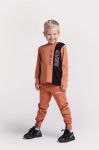 Дитячий бавовняний лонгслів Coccodrillo колір коричневий з принтом (2820695) Дитячий бавовняний лонгслів Coccodrillo колір коричневий з принтом (2820695)