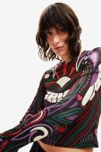 Лонгслів Desigual жіночий колір барвистий (2585794)