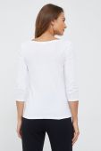 Бавовняний лонгслів United Colors of Benetton колір білий (2534501)