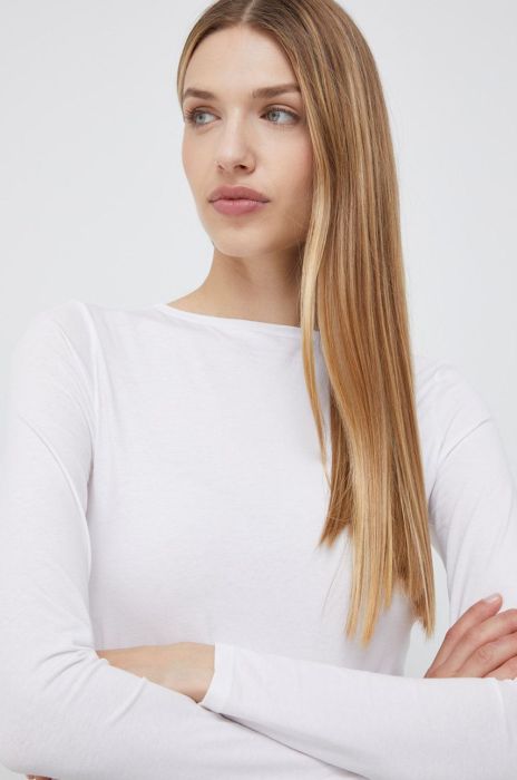 Лонгслів United Colors of Benetton жіночий колір білий (2630180) Лонгслів United Colors of Benetton жіночий колір білий (2630180)