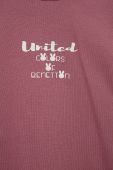 Дитячий бавовняний лонгслів United Colors of Benetton колір фіолетовий (2522522)