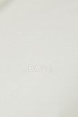 Бавовняний лонгслів BOSS колір білий однотонний