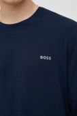 Лонгслів BOSS чоловічий колір синій з принтом