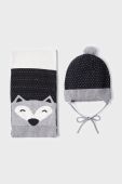 Дитяча шапка і шарф Mayoral колір сірий (2672000) Дитяча шапка і шарф Mayoral колір сірий (2672000)