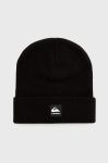 Дитяча шапка Quiksilver колір чорний з товстого трикотажу