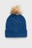 Шапка з домішкою вовни Only з тонкого трикотажу колір блакитний
