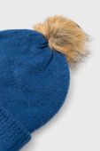 Шапка з домішкою вовни Only з тонкого трикотажу колір блакитний Шапка з домішкою вовни Only з тонкого трикотажу колір блакитний