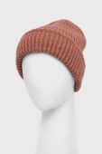 Шапка з домішкою вовни Only колір коричневий з товстого трикотажу Шапка з домішкою вовни Only колір коричневий з товстого трикотажу