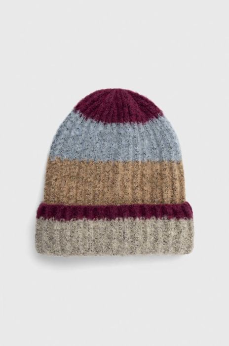 Шапка Pieces колір бордовий Шапка Pieces колір бордовий