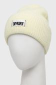 Шапка з домішкою вовни Drykorn Loah колір жовтий