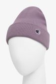 Шапка Champion колір фіолетовий з товстого трикотажу