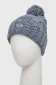 Шапка з домішкою вовни Superdry з товстого трикотажу колір блакитний Шапка з домішкою вовни Superdry з товстого трикотажу колір блакитний