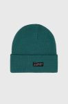 Шапка Superdry колір бірюзовий з товстого трикотажу Шапка Superdry колір бірюзовий з товстого трикотажу