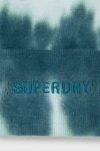Бавовняна шапка Superdry колір бірюзовий