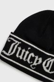 Вовняна шапка Juicy Couture колір чорний вовна