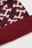 Шапка з домішкою вовни Tommy Hilfiger колір бордовий (2653604) Шапка з домішкою вовни Tommy Hilfiger колір бордовий (2653604)