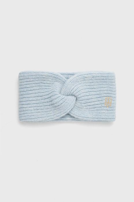 Пов'язка з домішкою вовни Tommy Hilfiger колір блакитний (2592722) Пов'язка з домішкою вовни Tommy Hilfiger колір блакитний (2592722)