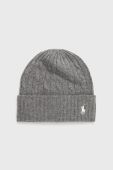 Вовняна шапка Polo Ralph Lauren колір сірий з тонкого трикотажу вовна (2755475) Вовняна шапка Polo Ralph Lauren колір сірий з тонкого трикотажу вовна (2755475)
