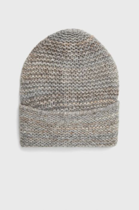 Шапка з домішкою вовни United Colors of Benetton колір сірий з тонкого трикотажу (2759437) Шапка з домішкою вовни United Colors of Benetton колір сірий з тонкого трикотажу (2759437)