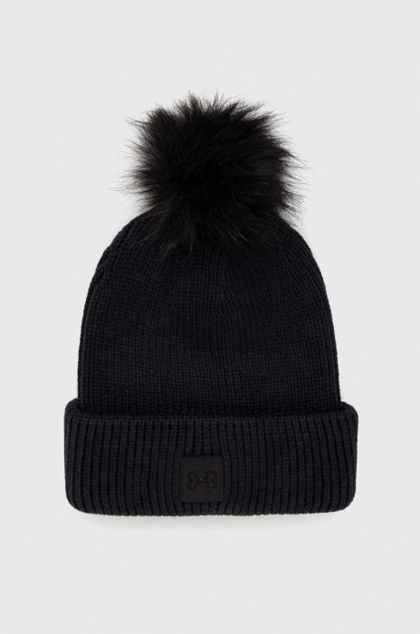 Шапка Under Armour колір чорний з товстого трикотажу (2803938)