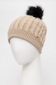 Шапка з домішкою вовни CMP колір бежевий з товстого трикотажу Шапка з домішкою вовни CMP колір бежевий з товстого трикотажу