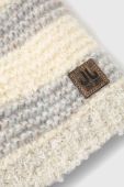 Шапка з домішкою вовни Jail Jam Gateshead колір бежевий з товстого трикотажу