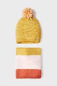 Шапка і шарф Mayoral колір жовтий Шапка і шарф Mayoral колір жовтий
