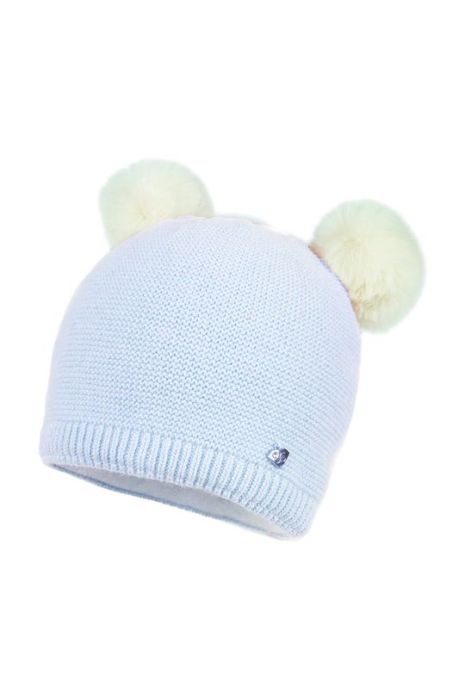 Дитяча шапка Jamiks з товстого трикотажу колір блакитний (2688053) Дитяча шапка Jamiks з товстого трикотажу колір блакитний (2688053)