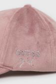 Дитяча кепка Guess колір рожевий однотонна Дитяча кепка Guess колір рожевий однотонна