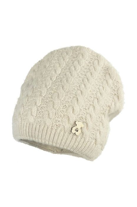 Дитяча шапка Jamiks колір бежевий з товстого трикотажу (2728208) Дитяча шапка Jamiks колір бежевий з товстого трикотажу (2728208)
