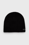 Шапка Columbia колір чорний з тонкого трикотажу
