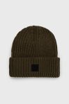 Шапка Only & Sons колір зелений з товстого трикотажу Шапка Only & Sons колір зелений з товстого трикотажу