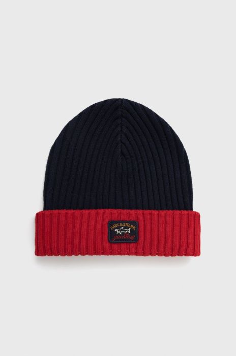 Вовняна шапка Paul&Shark колір синій вовна (2487221) Вовняна шапка Paul&Shark колір синій вовна (2487221)