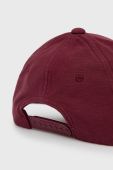 Бавовняна бейсболка Armani Exchange колір бордовий однотонна