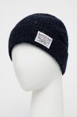 Вовняна шапка Scotch & Soda колір синій з тонкого трикотажу вовна Вовняна шапка Scotch & Soda колір синій з тонкого трикотажу вовна