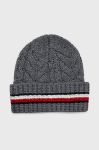 Вовняна шапка Tommy Hilfiger колір сірий вовна (2621094) Вовняна шапка Tommy Hilfiger колір сірий вовна (2621094)