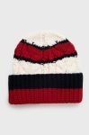 Вовняна шапка Tommy Hilfiger вовна колір барвистий Вовняна шапка Tommy Hilfiger вовна колір барвистий