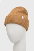 Шапка з домішкою вовни Selected Homme колір бежевий з товстого трикотажу Шапка з домішкою вовни Selected Homme колір бежевий з товстого трикотажу