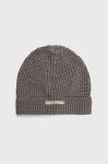 Шапка Mustang колір сірий з тонкого трикотажу Шапка Mustang колір сірий з тонкого трикотажу