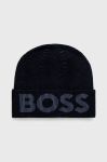 Шапка з домішкою вовни BOSS колір синій Шапка з домішкою вовни BOSS колір синій