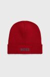Шапка з домішкою вовни BOSS Boss Athleisure колір червоний Шапка з домішкою вовни BOSS Boss Athleisure колір червоний