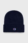 Вовняна шапка Champion колір синій з тонкого трикотажу вовна Вовняна шапка Champion колір синій з тонкого трикотажу вовна