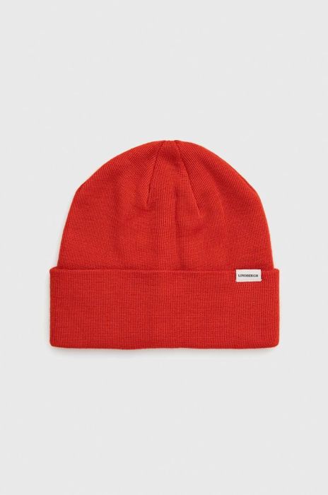 Шапка Lindbergh колір червоний з тонкого трикотажу Шапка Lindbergh колір червоний з тонкого трикотажу