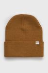 Шапка Solid колір коричневий з товстого трикотажу Шапка Solid колір коричневий з товстого трикотажу