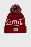 Шапка Rip Curl колір червоний з товстого трикотажу Шапка Rip Curl колір червоний з товстого трикотажу