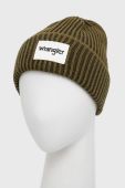 Шапка Wrangler колір зелений з товстого трикотажу