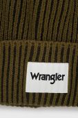 Шапка Wrangler колір зелений з товстого трикотажу