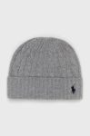 Вовняна шапка Polo Ralph Lauren колір сірий з тонкого трикотажу вовна (2755495) Вовняна шапка Polo Ralph Lauren колір сірий з тонкого трикотажу вовна (2755495)