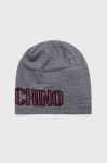 Вовняна шапка Moschino колір сірий з тонкого трикотажу вовна (2567512) Вовняна шапка Moschino колір сірий з тонкого трикотажу вовна (2567512)